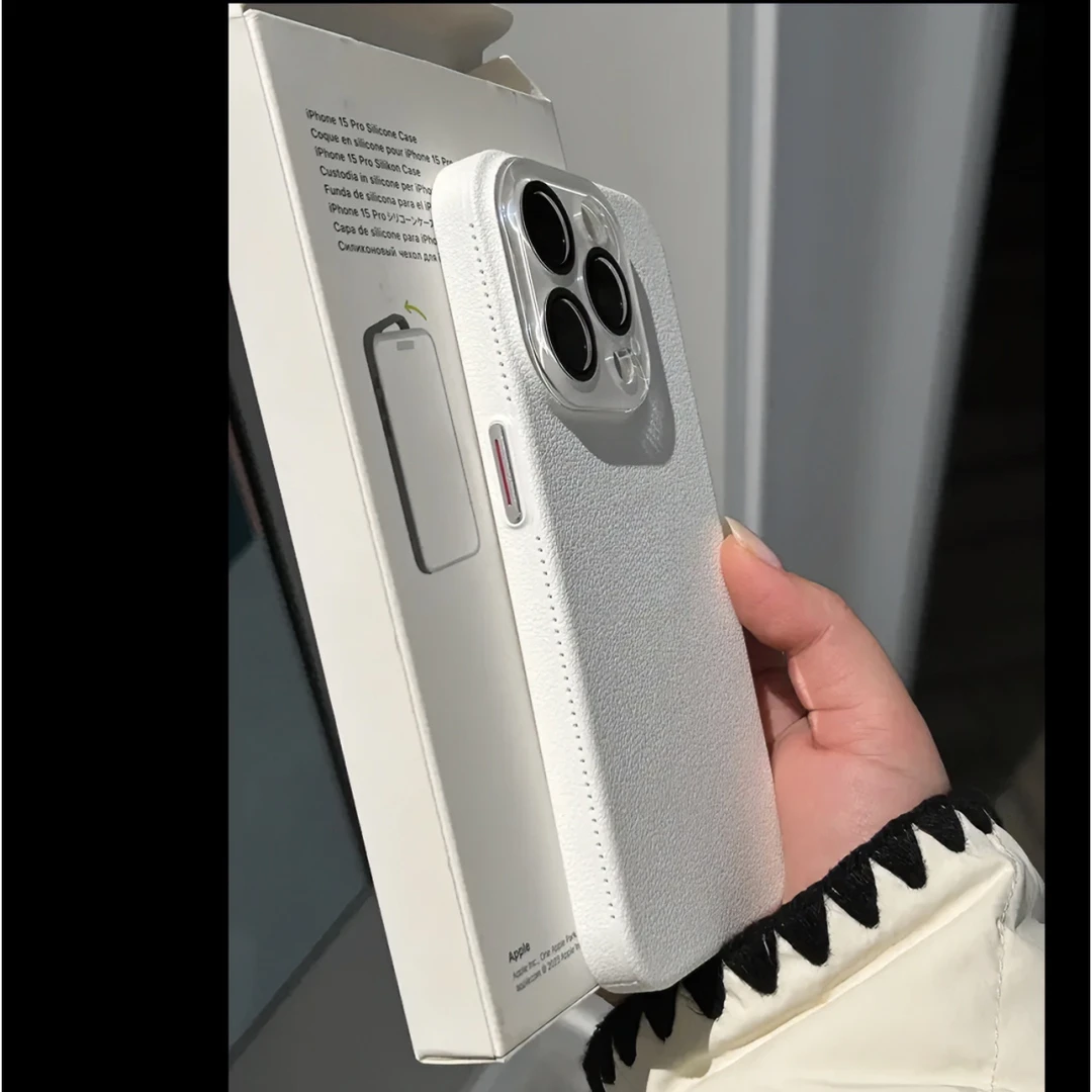 高品质新款高级荔枝纹适用iPhone12苹果13手机壳14promax15硬壳潮