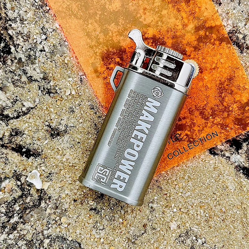 新款铝合高颜值金轮砂打火机高档直冲火机创意送礼防风充气打火机