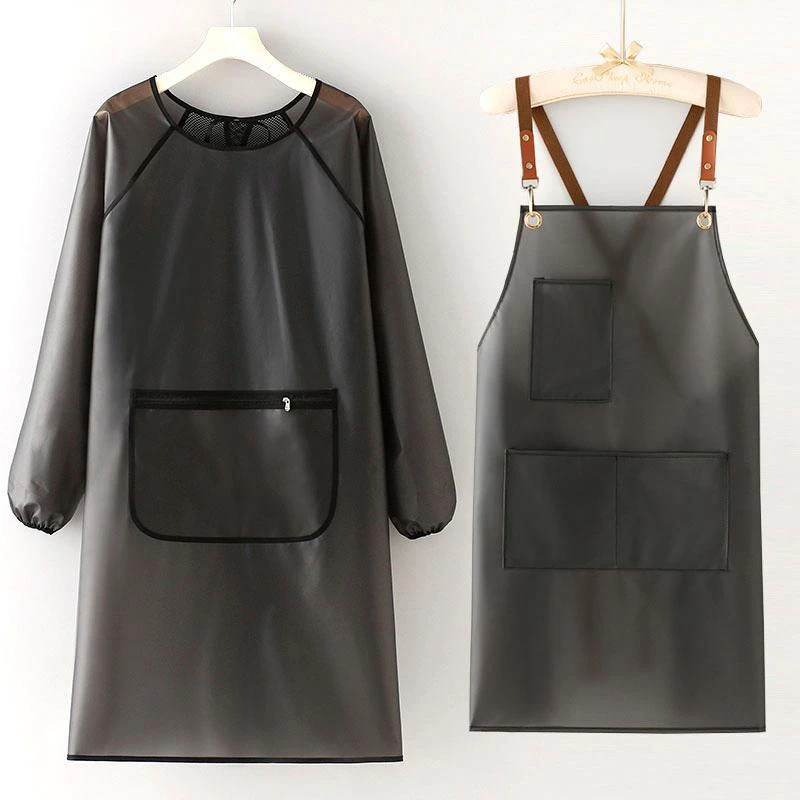 免洗tpu塑料围裙工作上班餐饮专用水产定制反穿防水男女透明罩衣