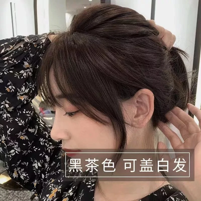 【买一送一】免漂黑茶色染发剂显白流行色植物遮白发通用显年轻黑色