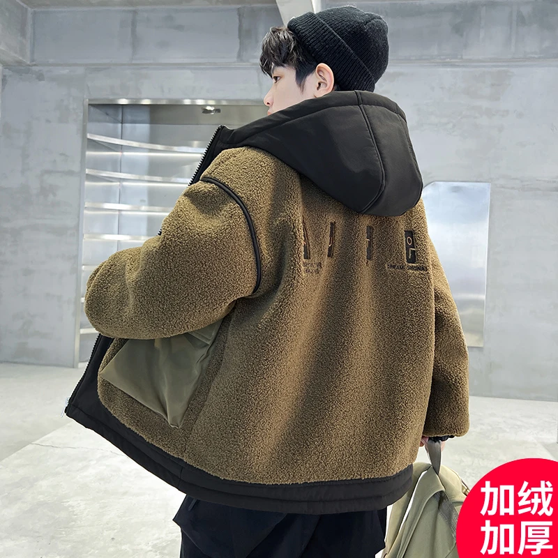 男童冬装羊羔绒外套新款加绒加厚冬季秋冬款潮【YL】JR3017