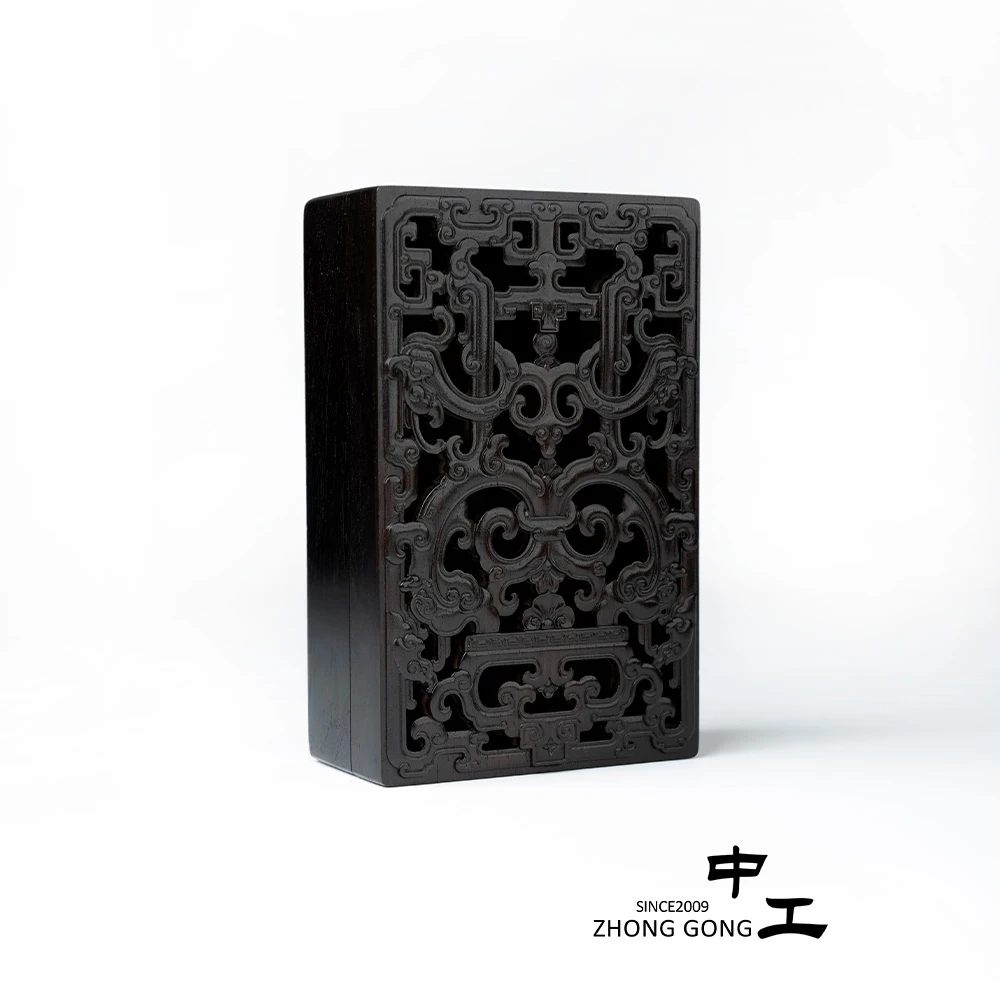 紫光檀砚台盒香盒文玩首饰盒