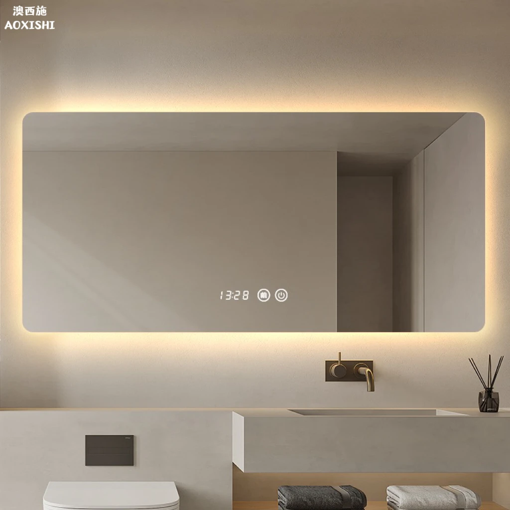 澳西施智能浴室镜高清防水挂墙式卫生间带灯防雾镜子洗手台卫浴镜