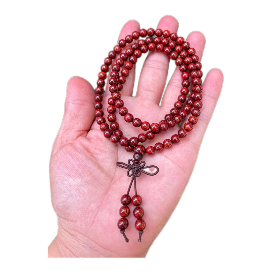 印度小叶紫檀6mm108颗精致文玩男女手串原汁原味（多样式发一）