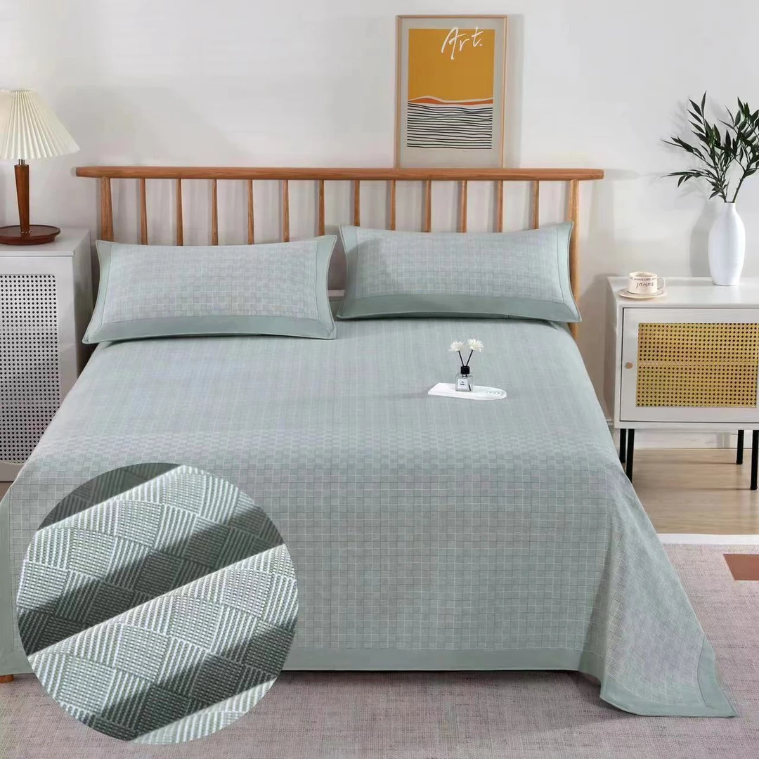 山东高端特厚纯棉老粗布床单三件套