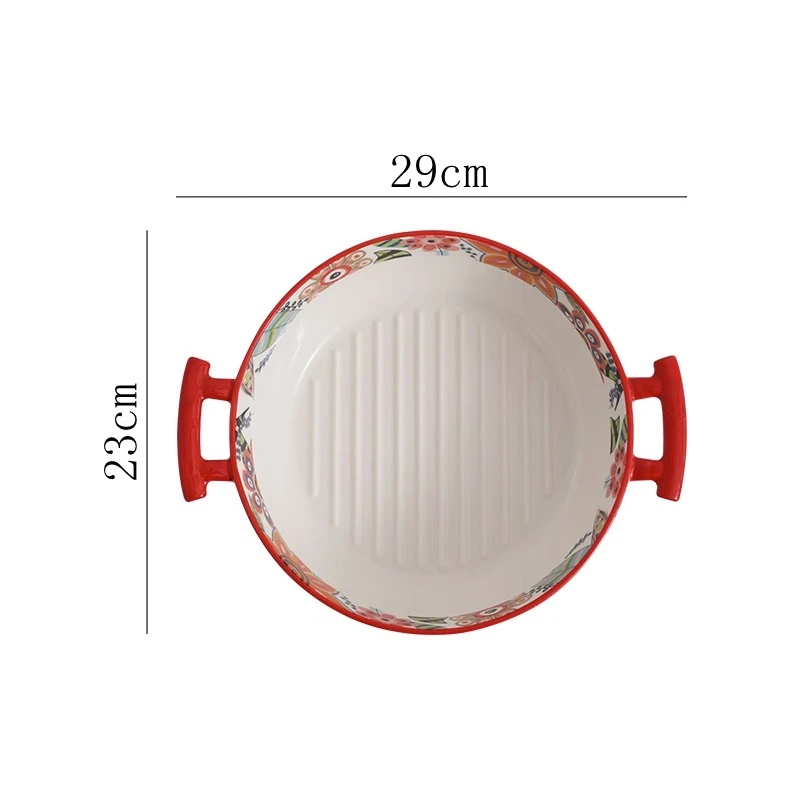 蝶恋花双耳圆形 大号烤盘