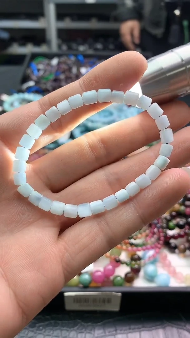 【闪购商品】针钠钙石（海纹石）手链未镶嵌手链51