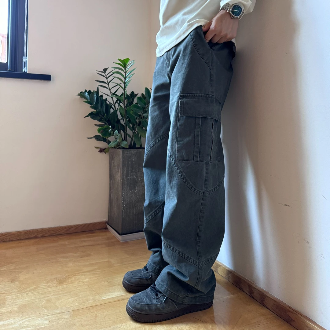 GP2 2024秋冬新款日系复古美式美拉德斜纹工装裤男女宽松休闲