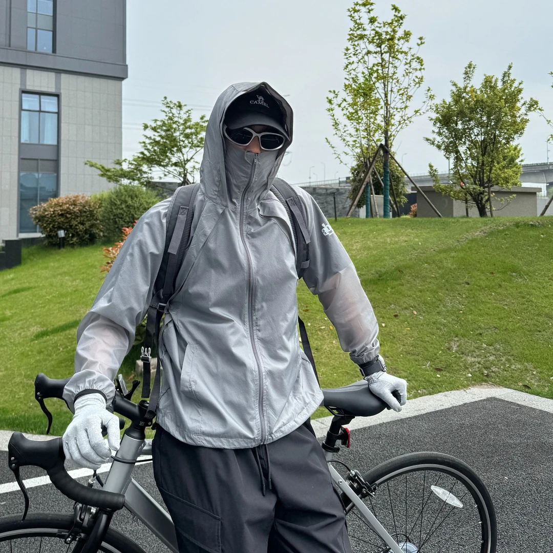 GP2 户外休闲宽松运动风UPF50+防晒衣外套夏季轻薄透气连帽防晒服