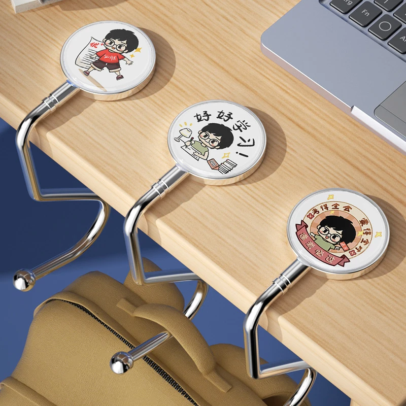 【爆卖167W个+】暖鱼学生课桌书包挂钩挂书桌免打孔强力承重免粘贴