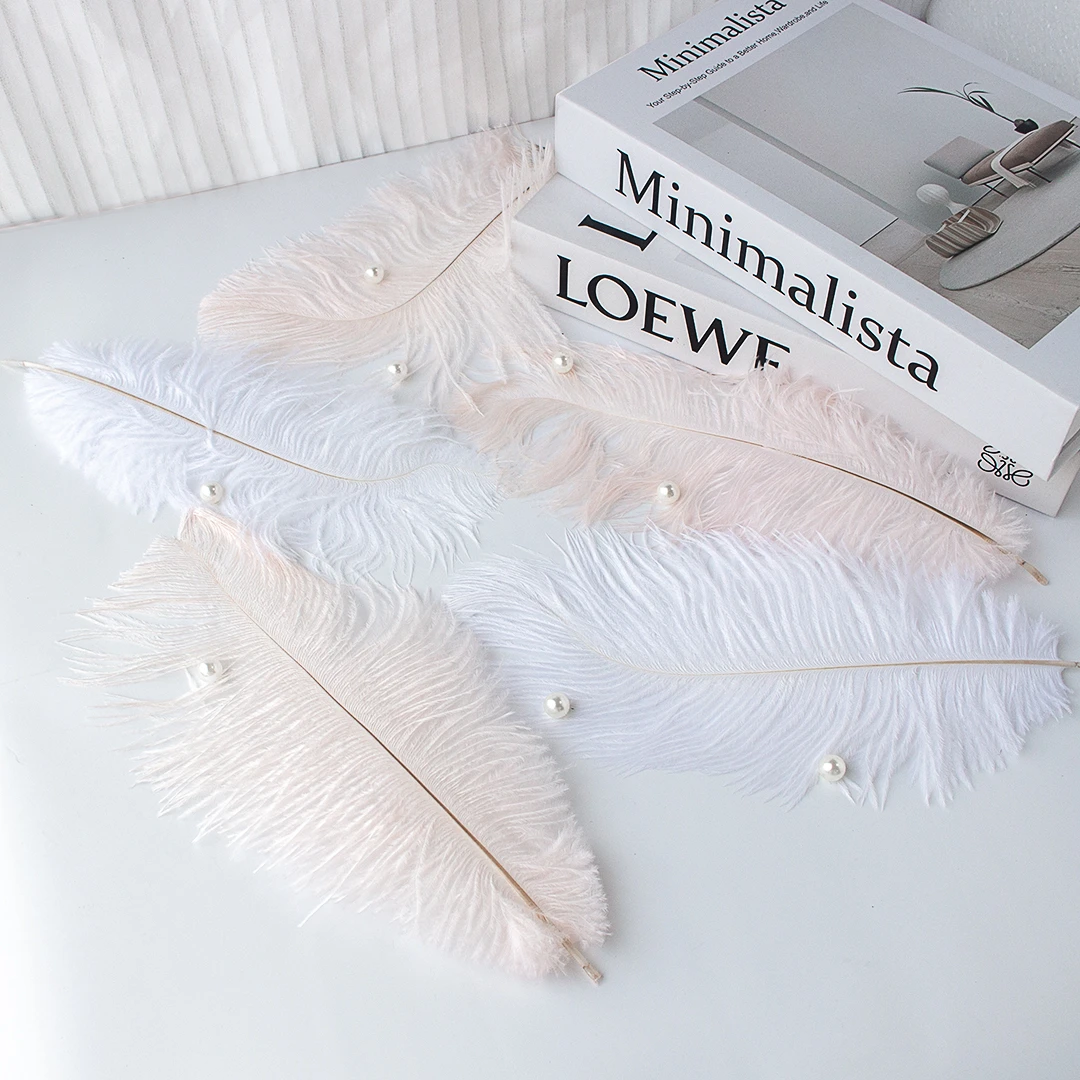 玲玲优选 白色羽毛鸵鸟毛网红鲜花花束搭配花艺装饰DIY材料