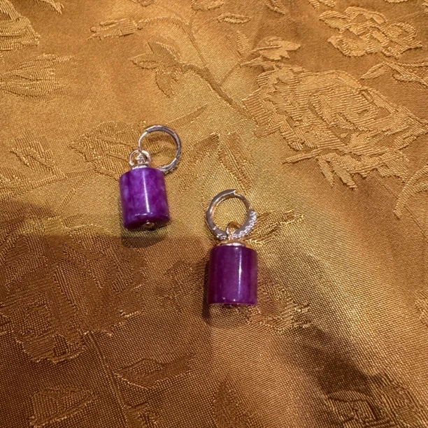 非金属树脂耳饰 自留款耳饰《紫气》小众超仙气质耳环
