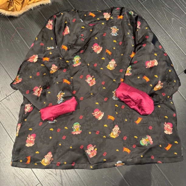 6816-1#《小财神服》日常新中式重工宝藏国服百搭宽松财神棉外衣