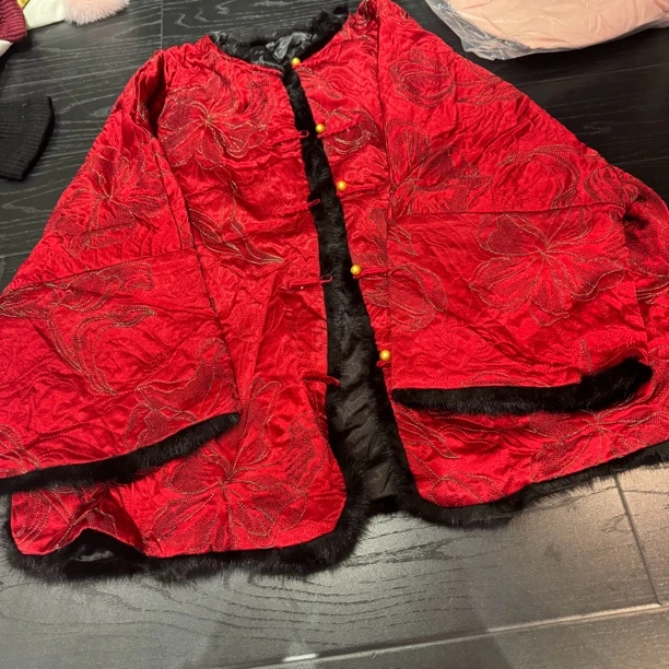 1827-1#《年服》红人上新新中式满绣宝藏国服外套百搭宽松棉外衣