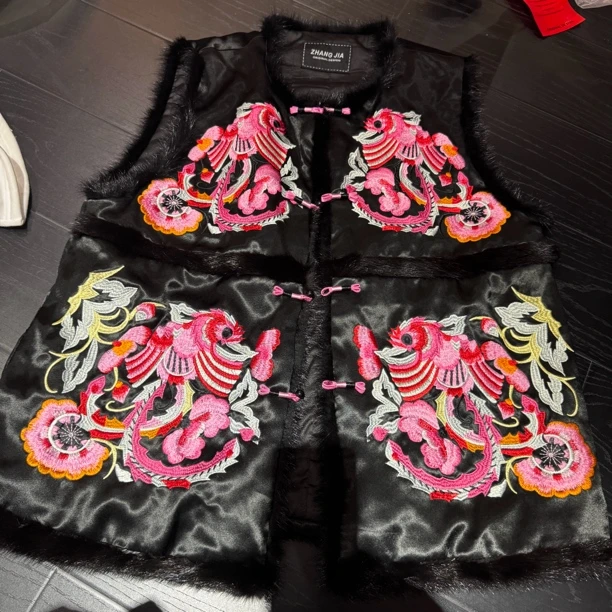 1667#新中式满绣宝藏国服外套百搭宽松马甲