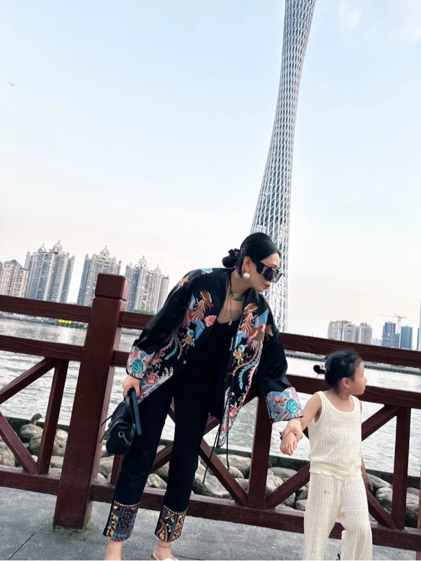 6628#《双凤》重工宝藏国服外套新中式百搭宽松外衣