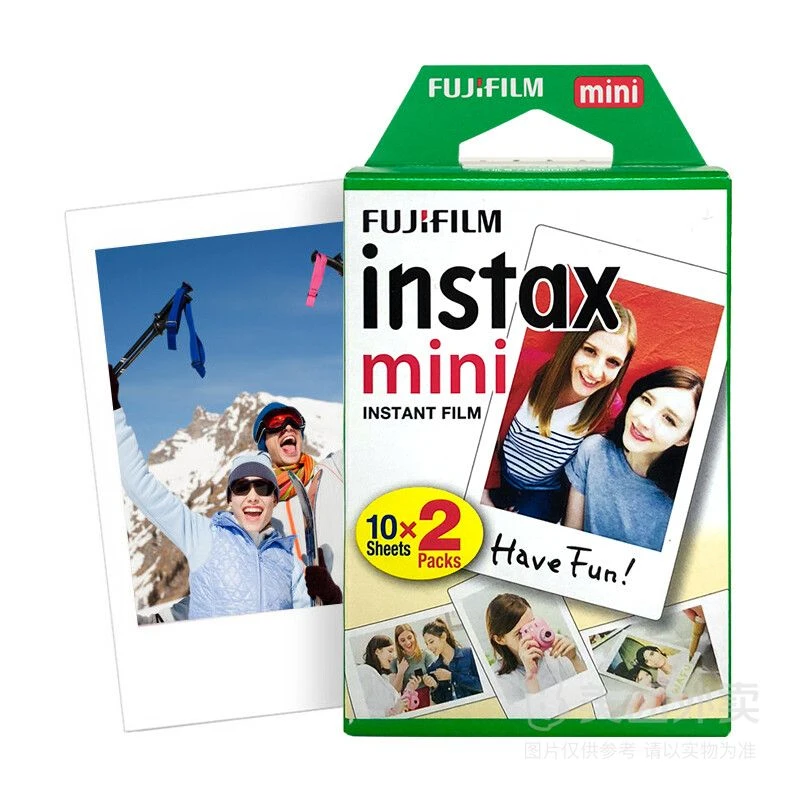 富士拍立得相纸20张白边相纸 mini7+/9/11/40/70/90/liplay/盒