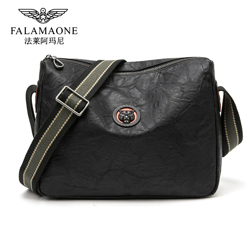 FALAMAONE/法莱阿玛尼男士单肩包大容量时尚百搭休闲斜跨包男潮流