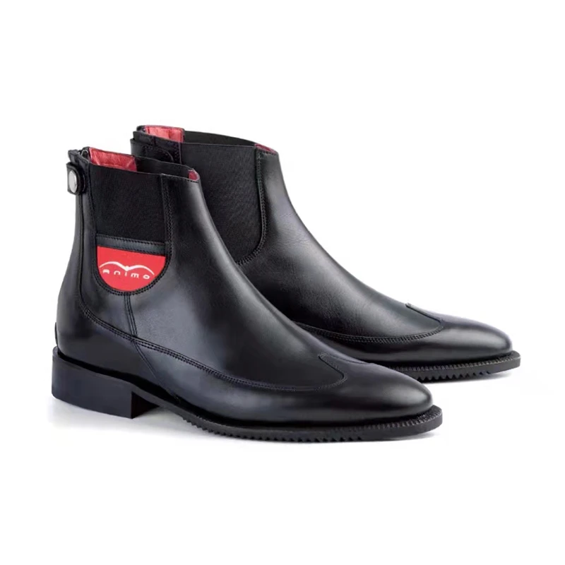 意大利进口animo马术靴马术马靴障碍赛牛皮靴马术短靴骑马装备