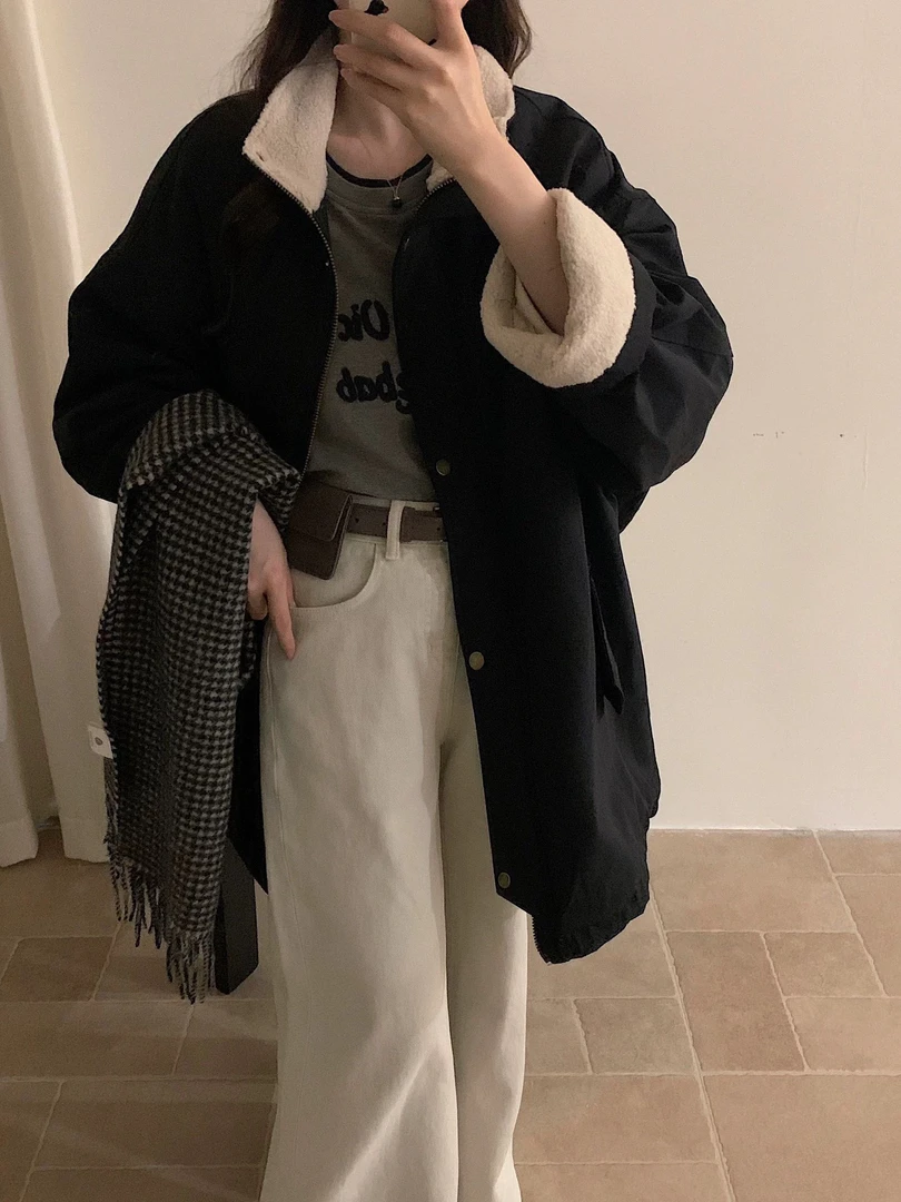 88502-中长款派克外套