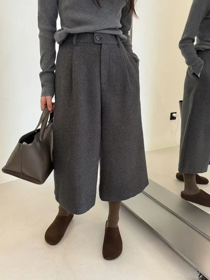 8812-七分百搭阔腿裤