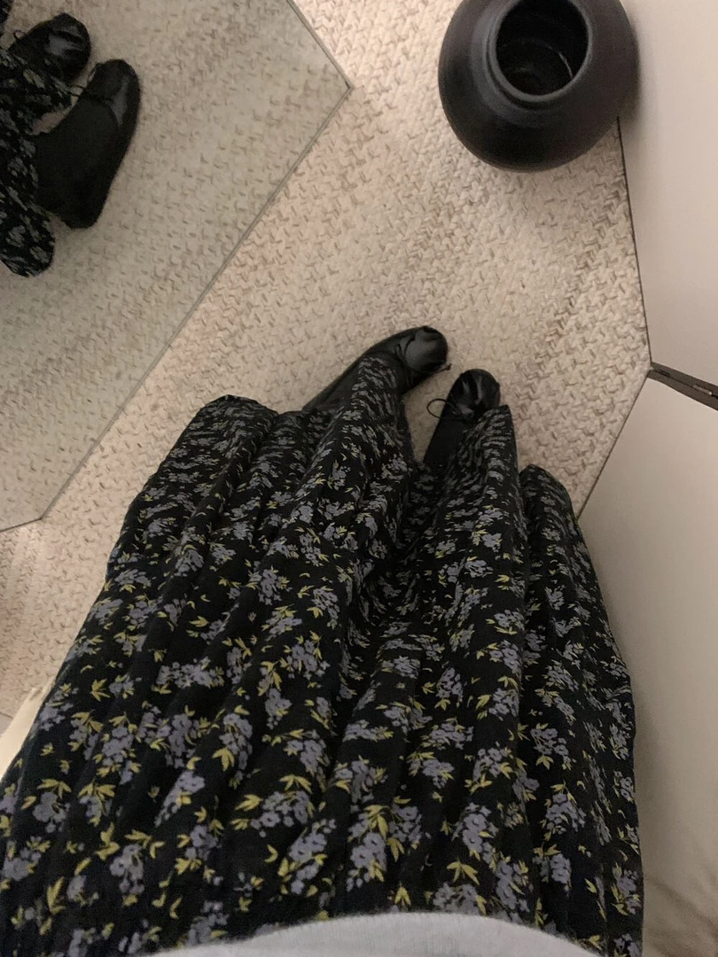 浮力款碎花加绒半身裙拿回拉黑