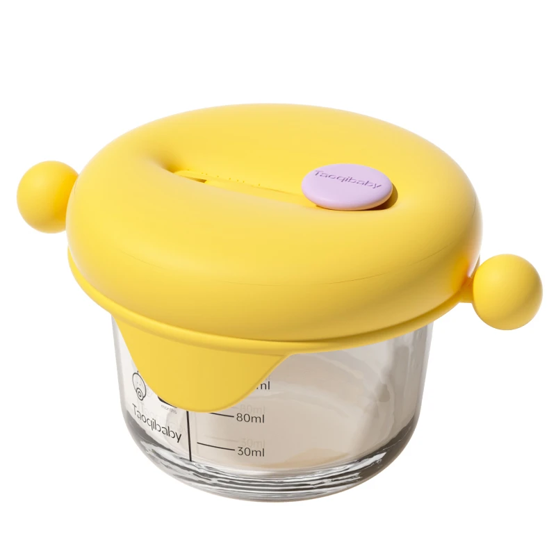 taoqibaby宝宝辅食盒玻璃材质蒸鸡蛋神器可爱防摔便携多功能保鲜