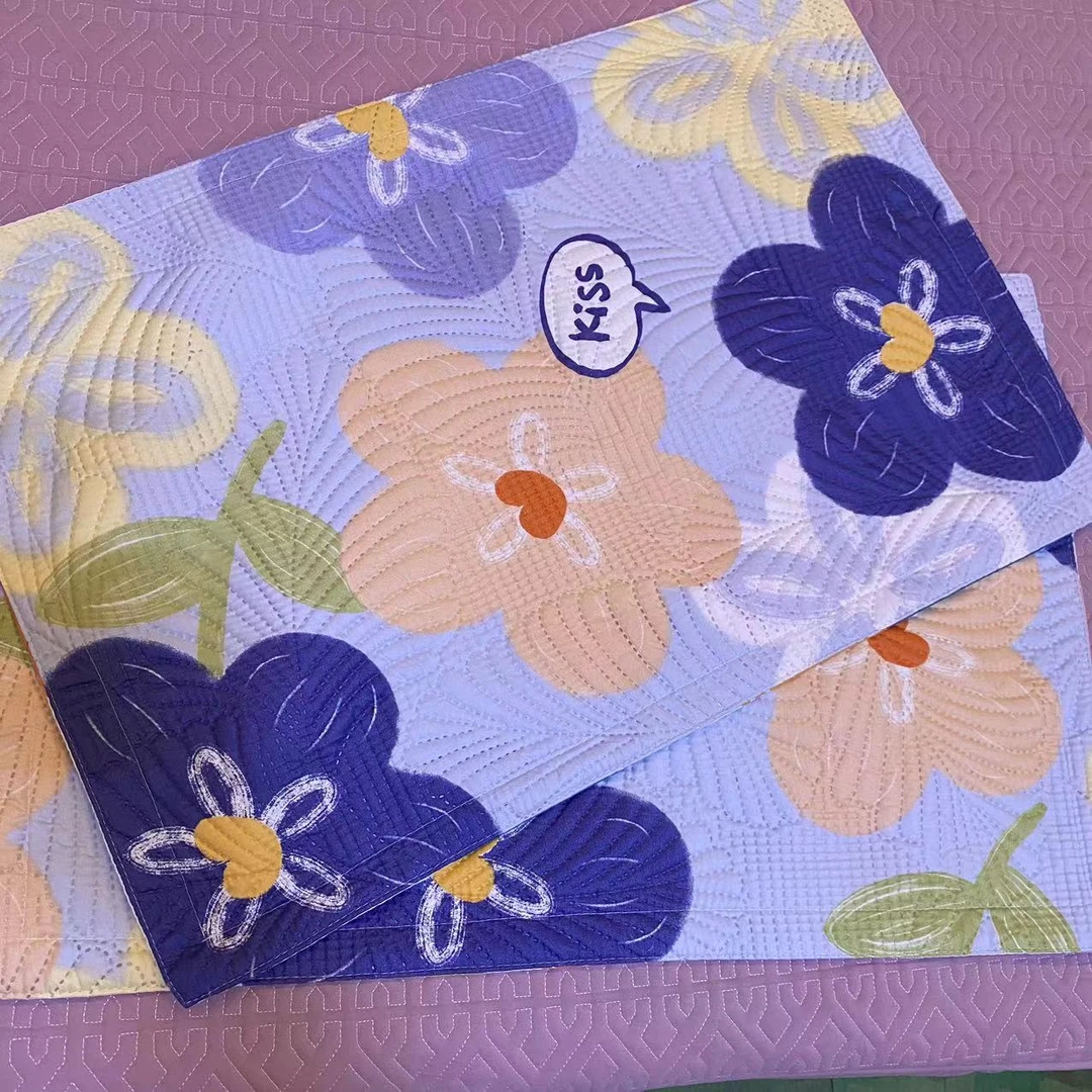 枕套四季款牛奶棉可机洗不起球不掉色不变形不缩水透气通用印花