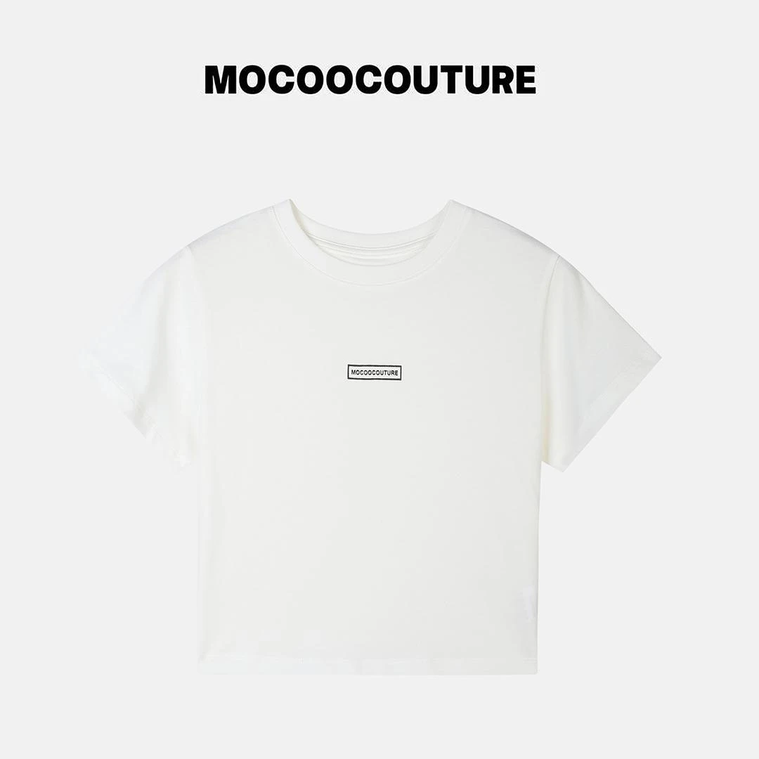 极简 白色简约 字母T恤 26131