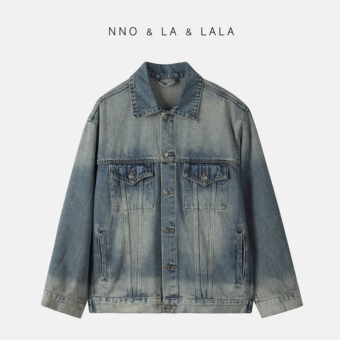 LA  oversize  复古水洗 廓形牛仔 外套 25540