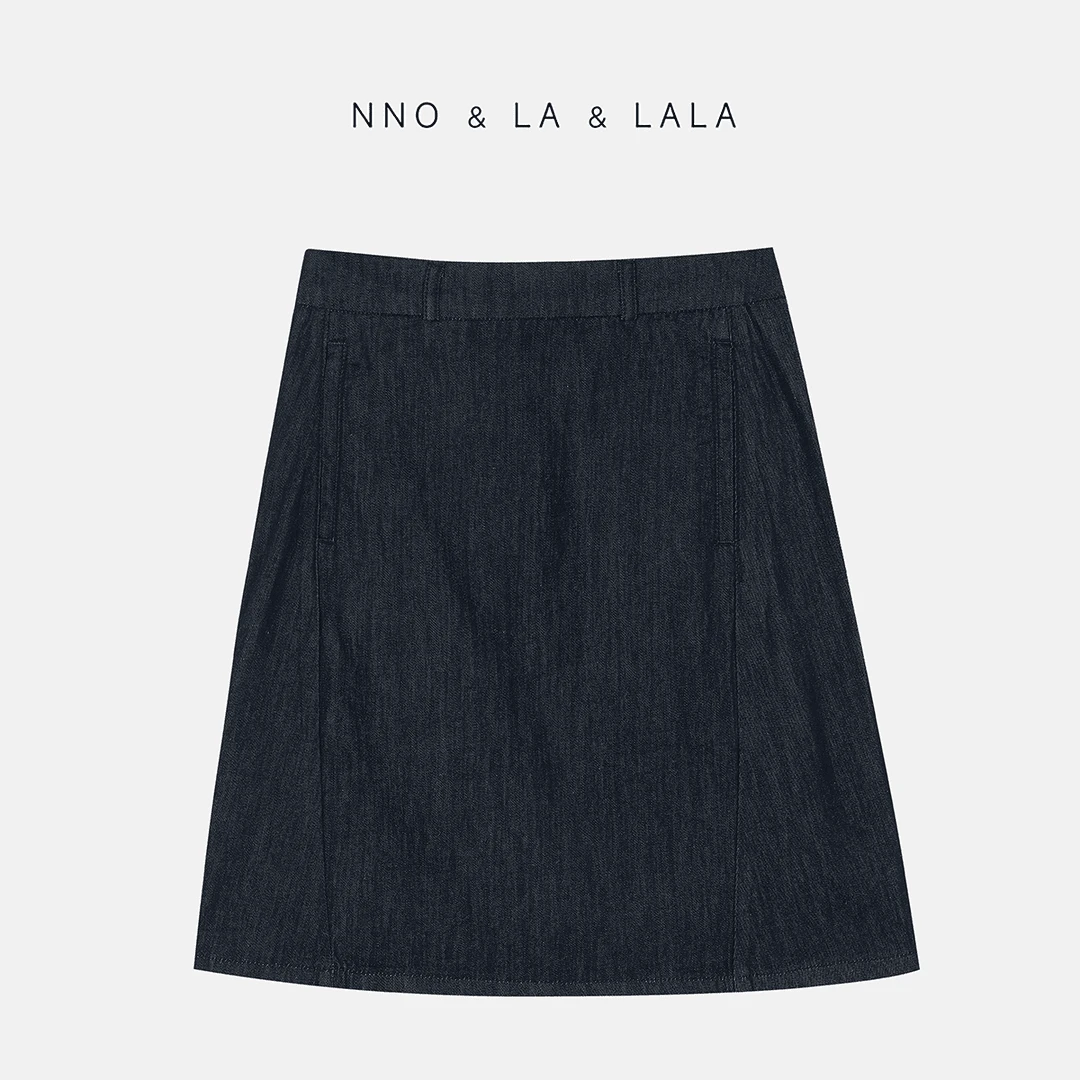 LA 蓝色 五分 牛仔半身裙25544