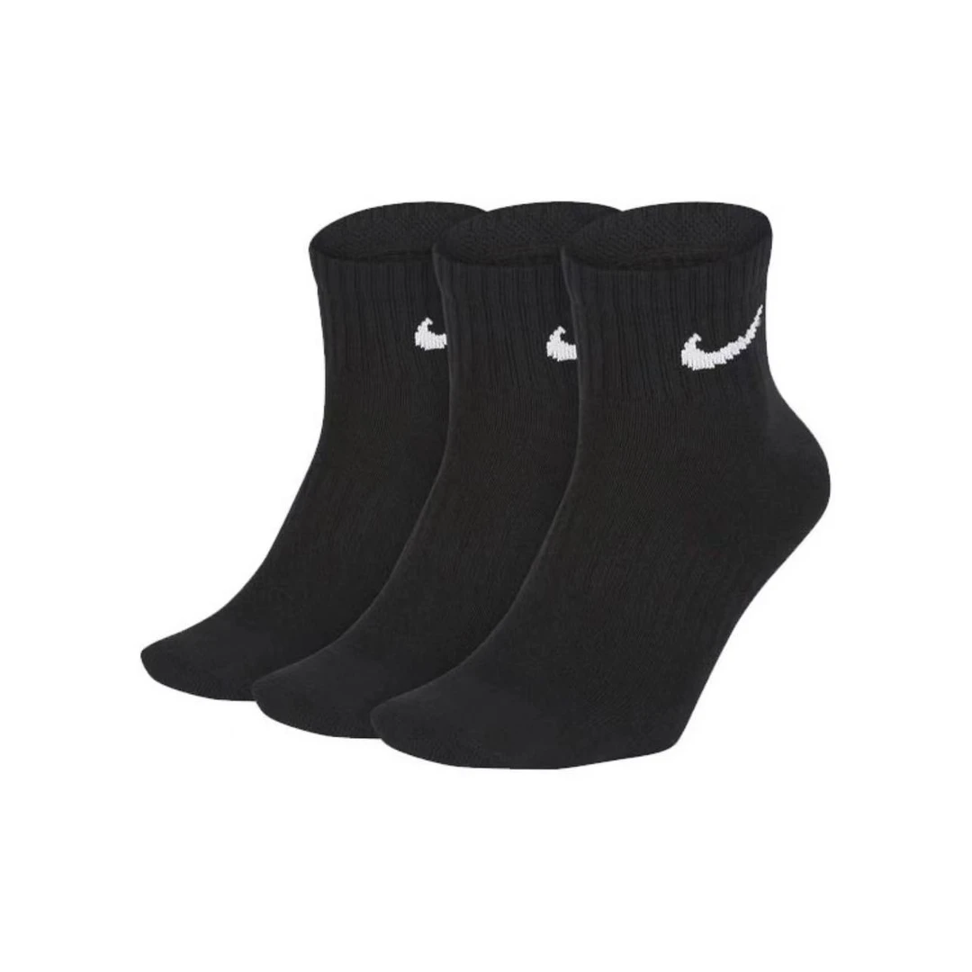 NIKE/耐克【流光机能风】中性中筒简约透气黑色运动袜SX7677010