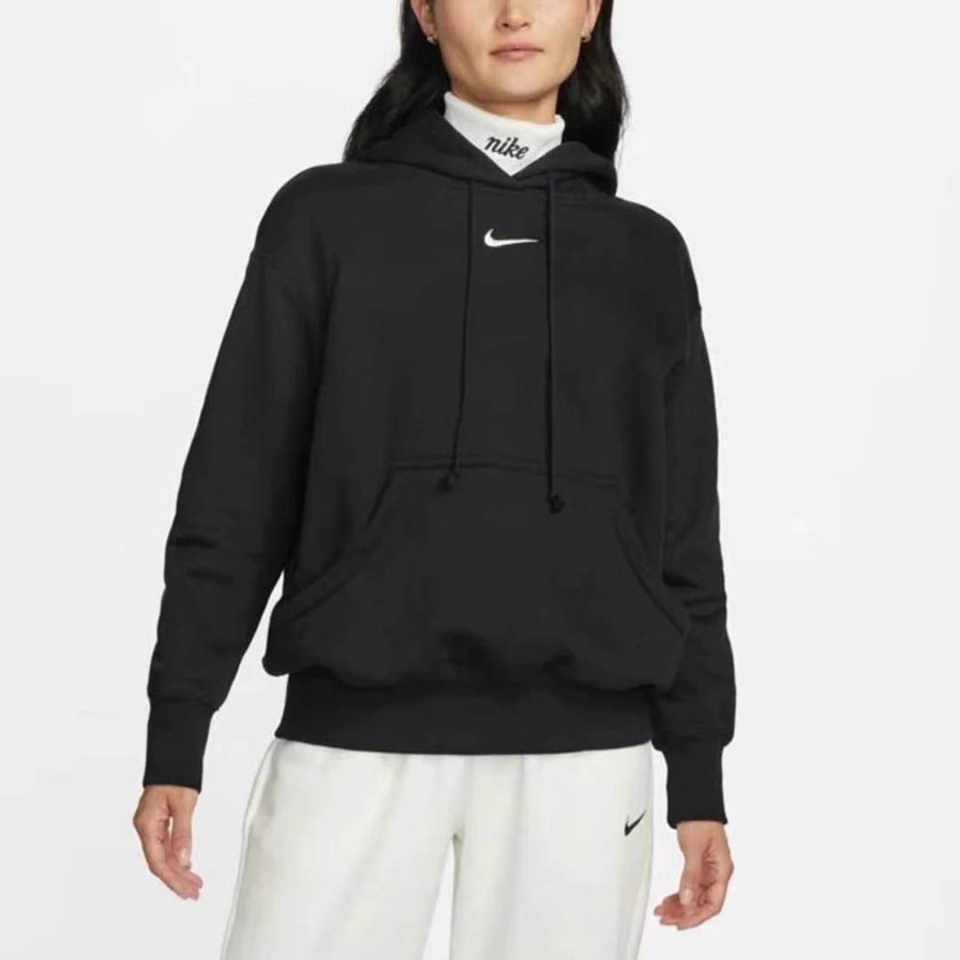 耐克/NIKE 女款新品"雅丹风"时尚黑色连帽休闲运动卫衣 DQ5861010