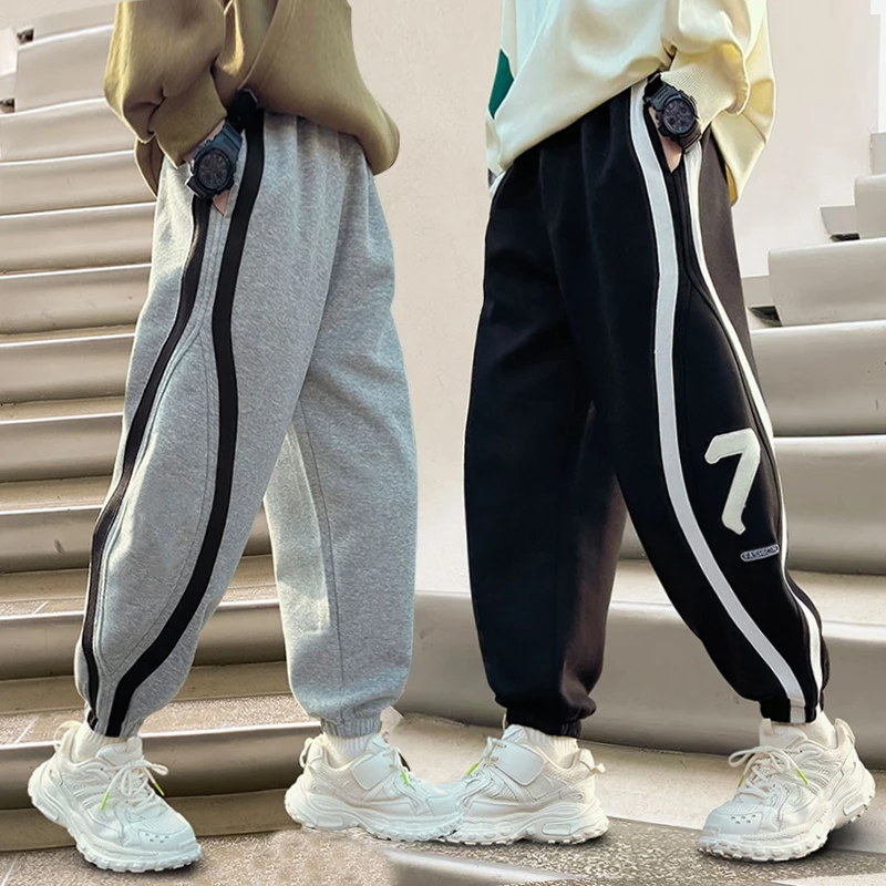 男童裤子卫裤春秋款中大童休闲长裤宽松儿童男孩运动裤洋气秋装潮