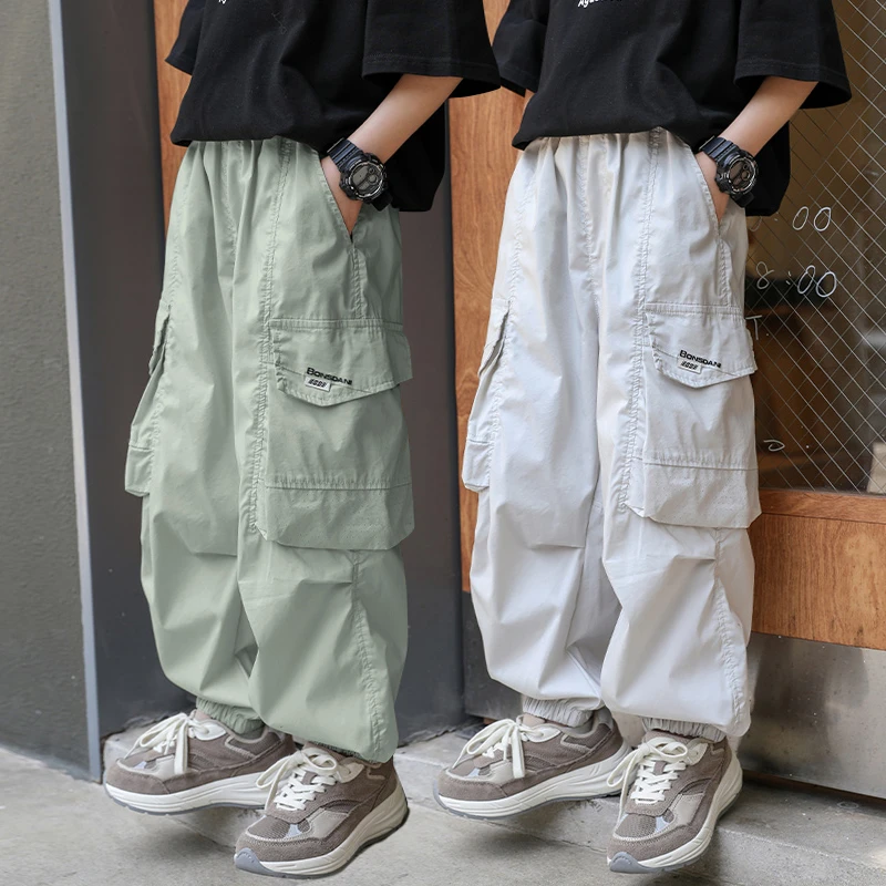 男童裤子夏季薄款防蚊裤2024中大童休闲韩版长裤儿童工装裤洋气潮