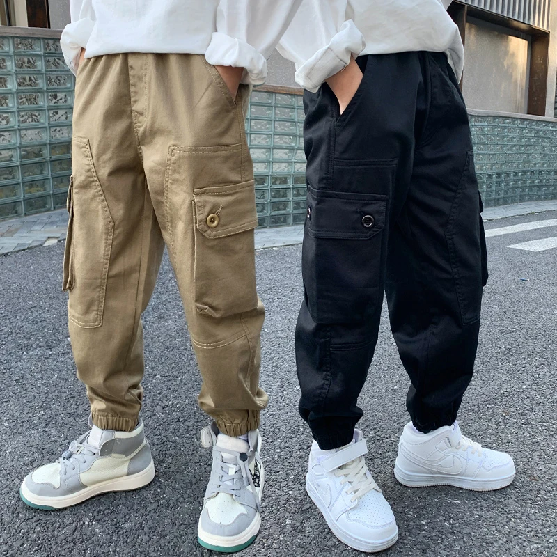 男童工装裤春秋款潮2024中大童休闲长裤宽松儿童春季帅气裤子百搭