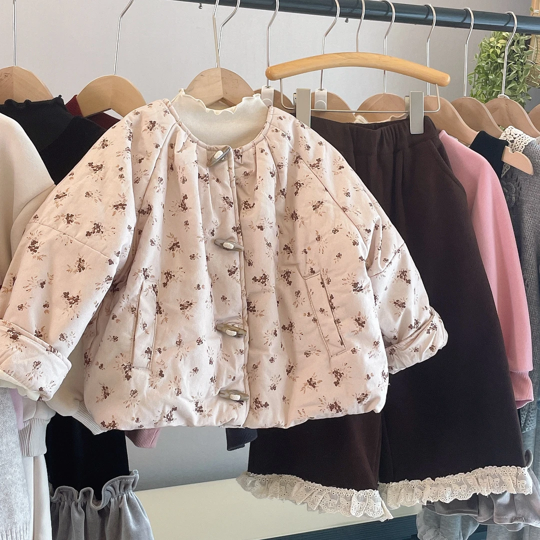 2024女童秋冬季加厚套装