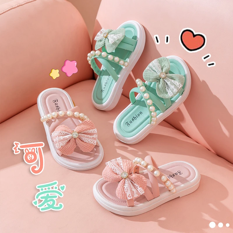 女童鞋公主鞋夏季拖鞋网红时尚软底外穿甜美风ins小女孩凉鞋童鞋