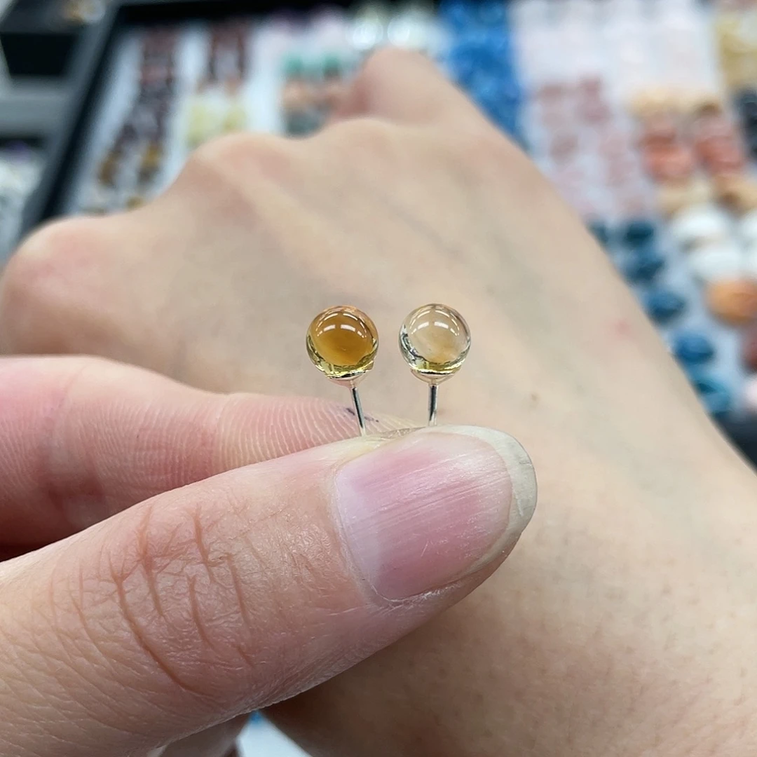 黄晶珠宝半成品未镶嵌
