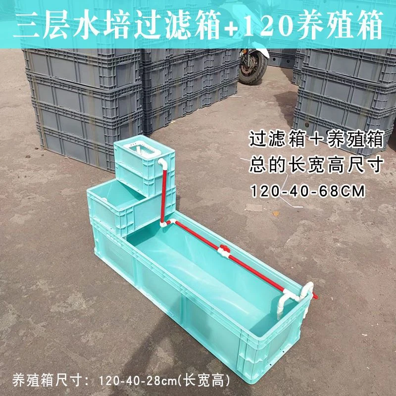 乌龟箱草龟过滤缸鱼植共生沼泽周转箱巴西龟循环净水混养箱过滤器