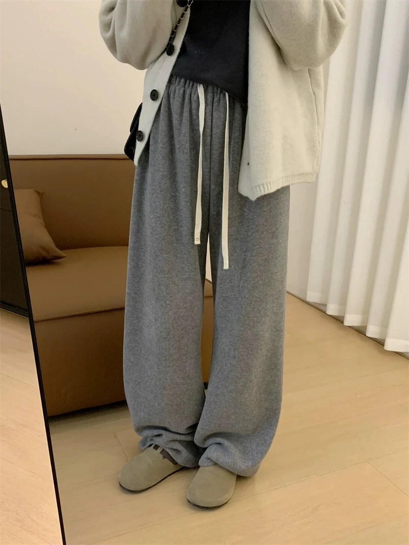 2805时尚百搭洋气舒适潮流糯米显瘦阔腿裤