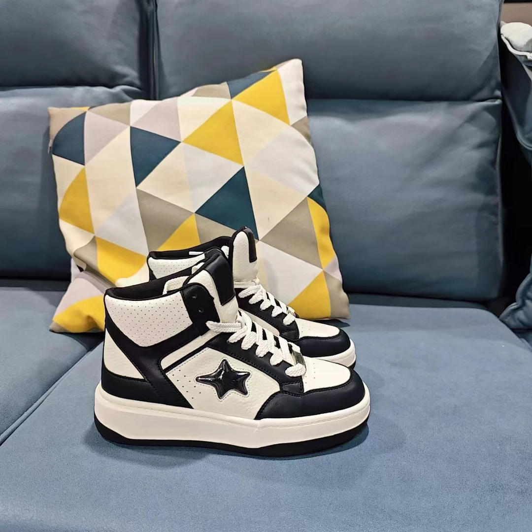 1091时尚舒适百搭洋气高帮学生秋冬ins韩版休闲鞋