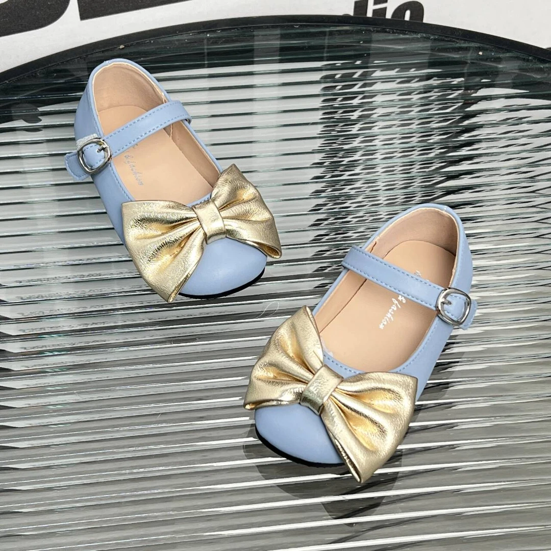 22-25码儿童时尚百搭软底复古包头公主鞋 1176