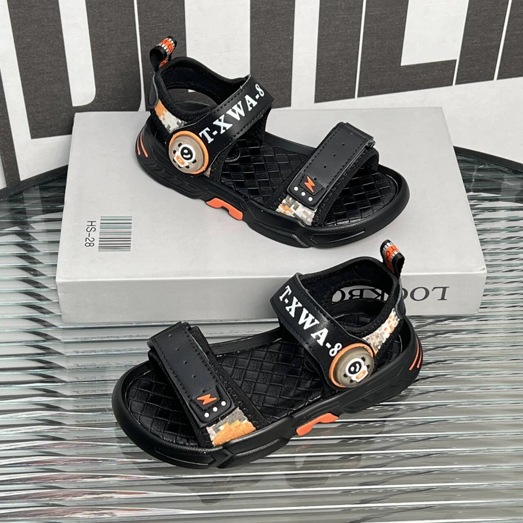 27-31码2023儿童时尚休闲软底防滑露趾沙滩鞋凉鞋（CM）203