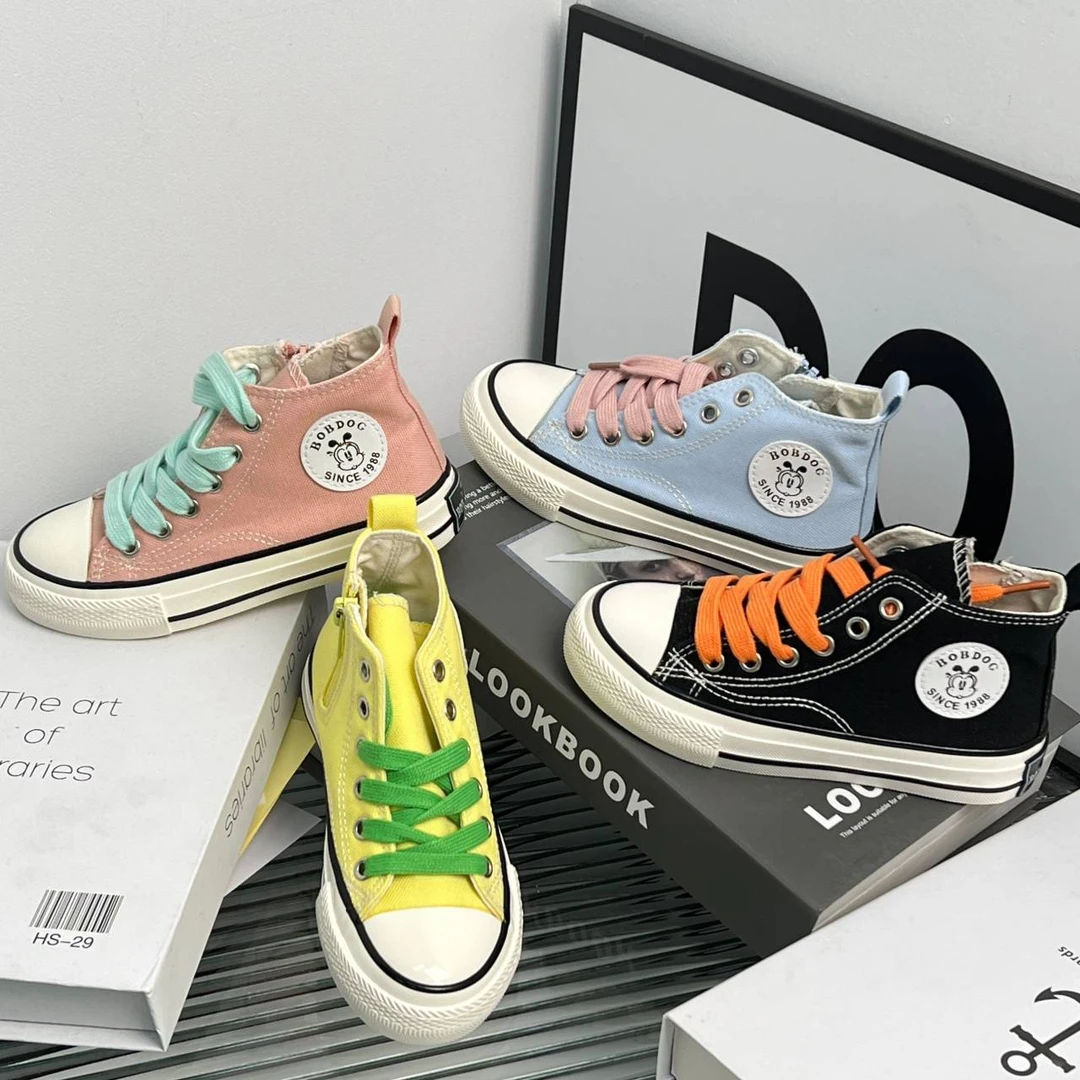 24-32码儿童时尚百搭秋冬软底防滑休闲高帮运动板鞋（LH） 1060