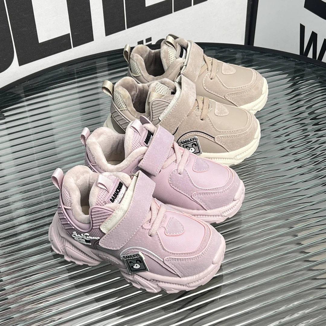 22-27码儿童时尚百搭软底休闲加棉运动鞋(CM）2017