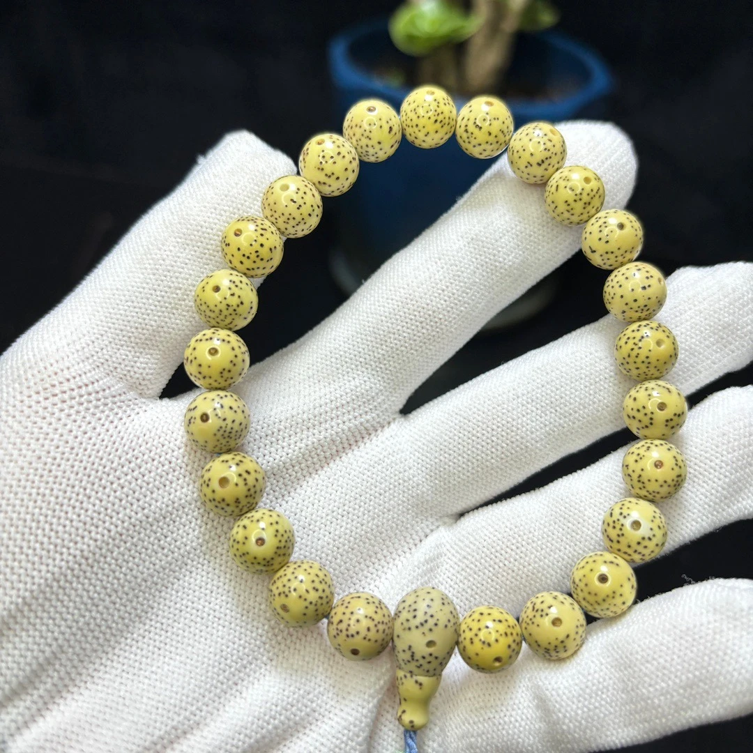 (大留白）10mm原生态海南高端星月正圆珠手串