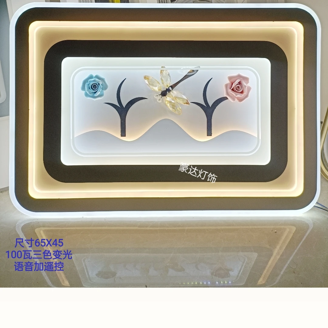 65x45客厅灯餐厅卧室灯客厅灯亚克力现代简约轻奢LED三色无极调光