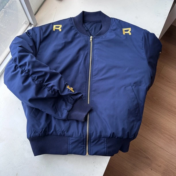 【慌慌】国潮复古民族风拼接撞色字母夹棉加厚休闲飞行服外套