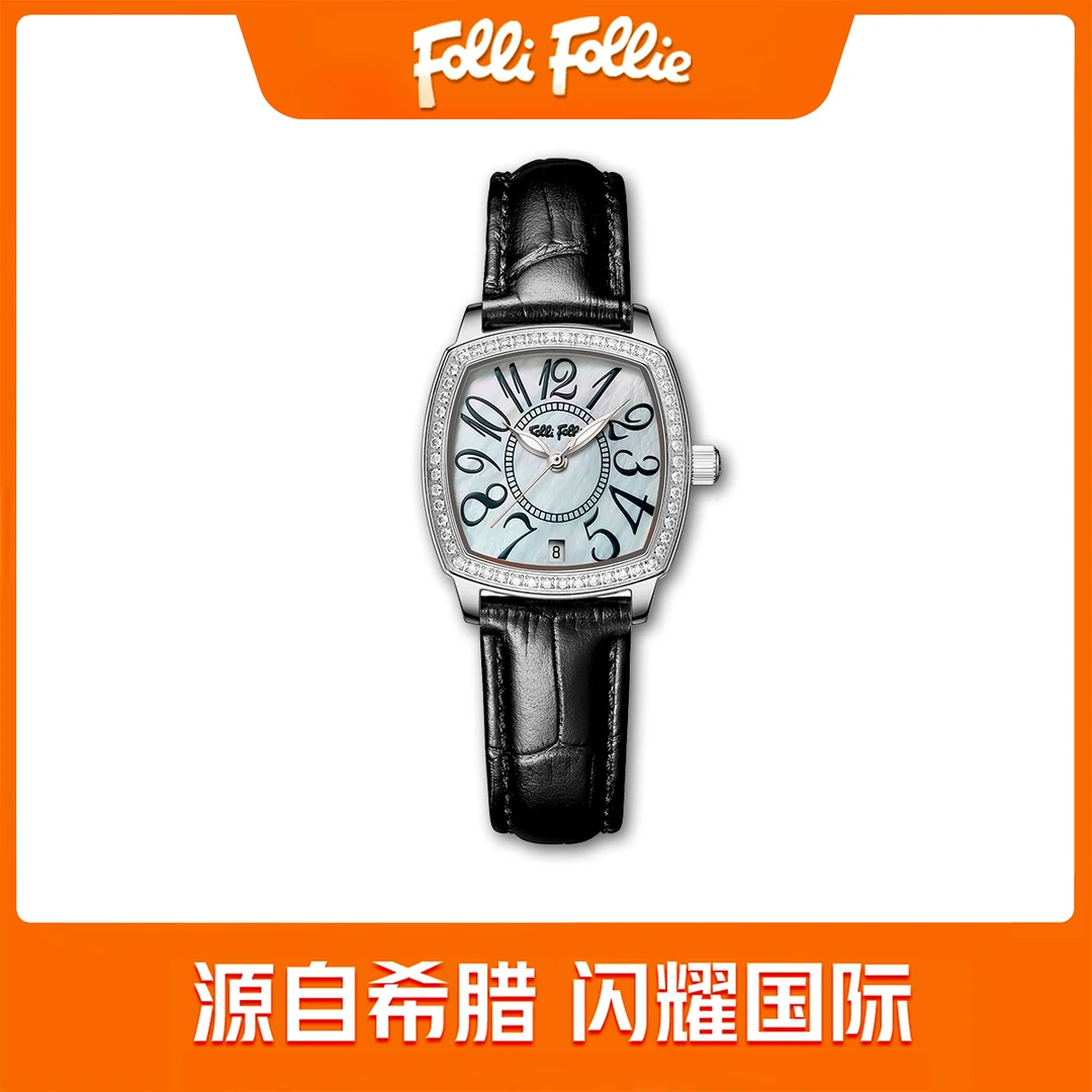 FolliFollie-酒桶款希腊时尚潮流轻奢气质女士石英腕表